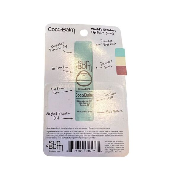 [4] 3 Pack Sun Bum CocoBalm Lip Balm Variety aloe coconut & cool down lotion - Picture 6 of 6